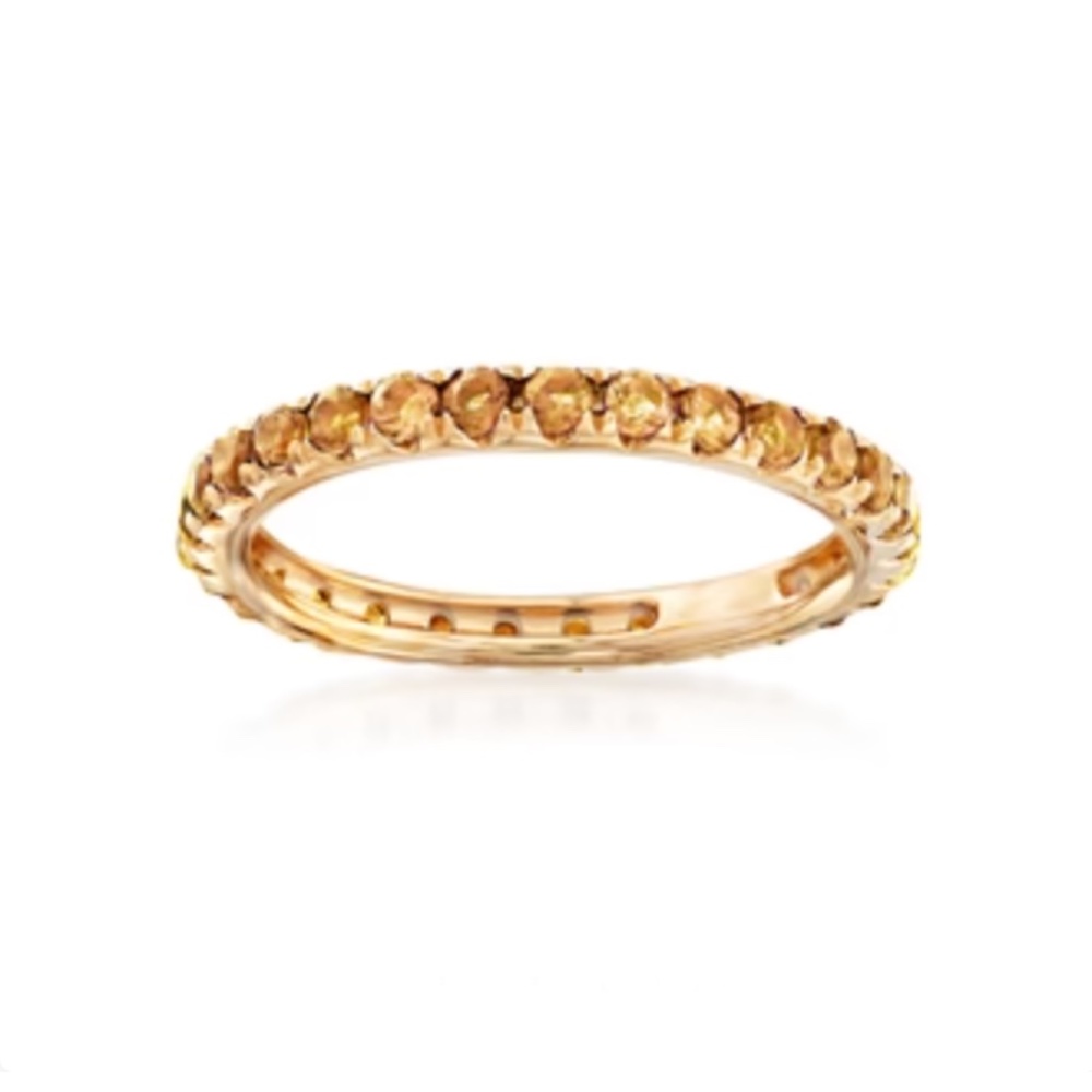 NEW 14K Yellow Gold Ring Genuine Citrine Size 6